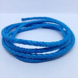 Шнур 4x3 мм тип U0571 блакитний плетений Італія